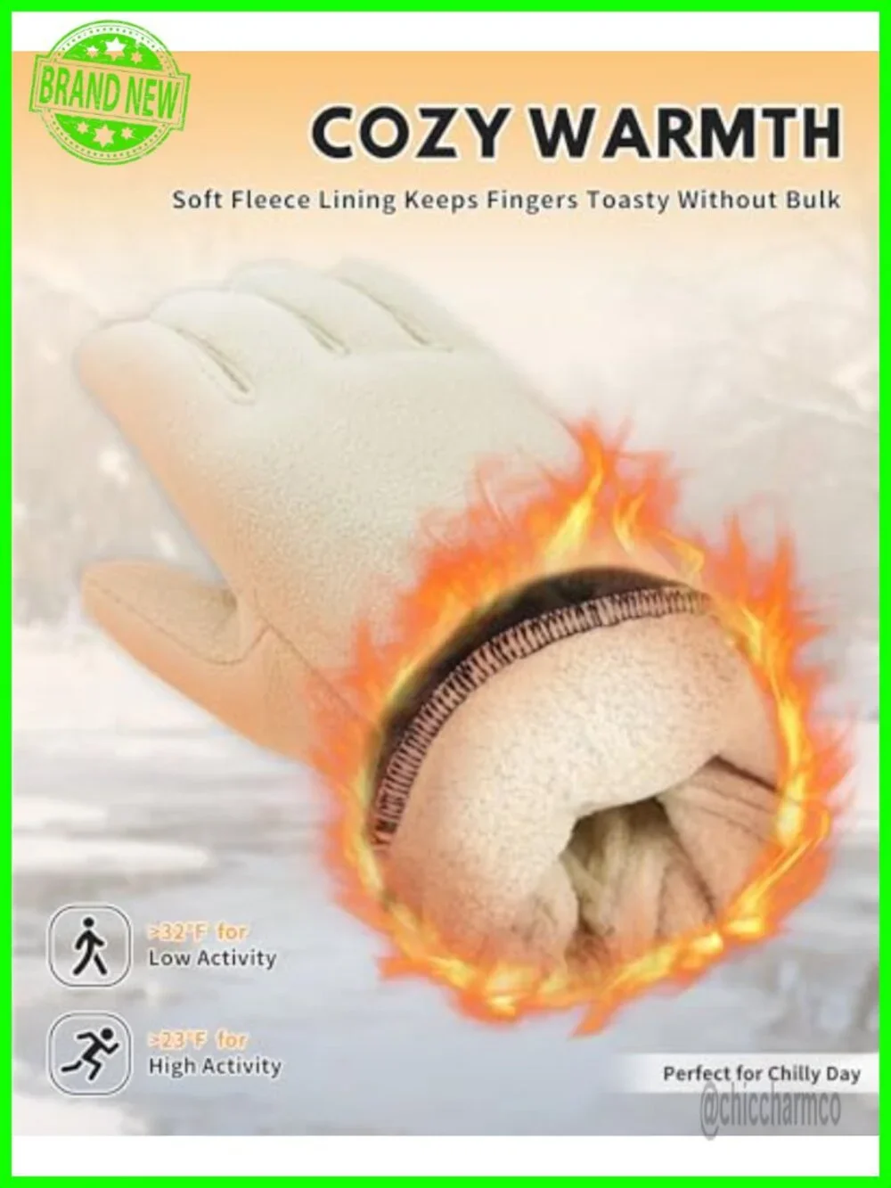 Winter Gloves for Women - Touchscreen, Windproof, Fleece Lining